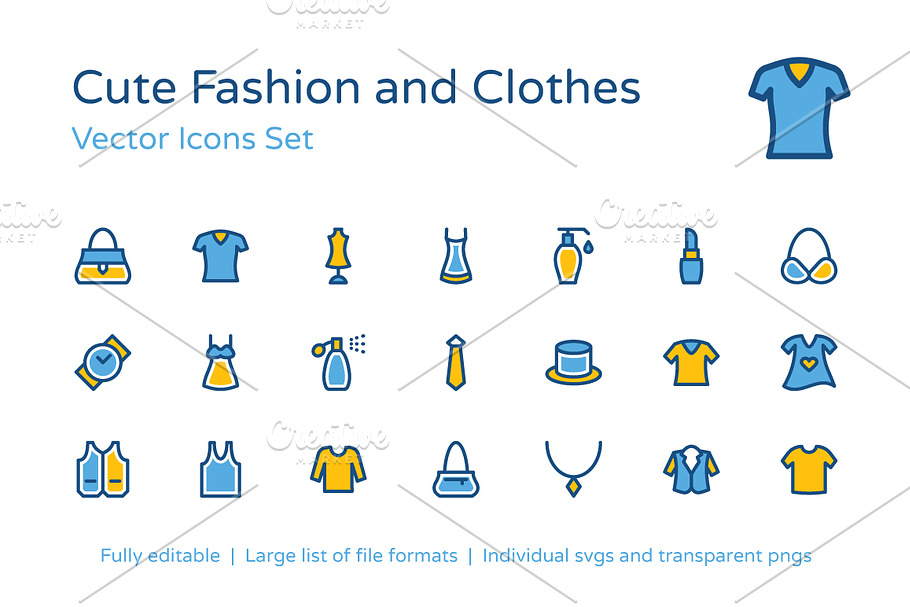 125+ Fashion and Clothes Icons Set