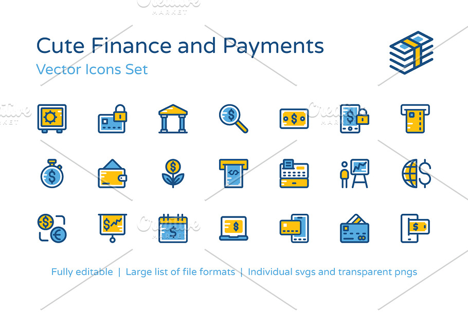 125+ Cute Finance and Payments Icons