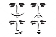 emotions of the human face.