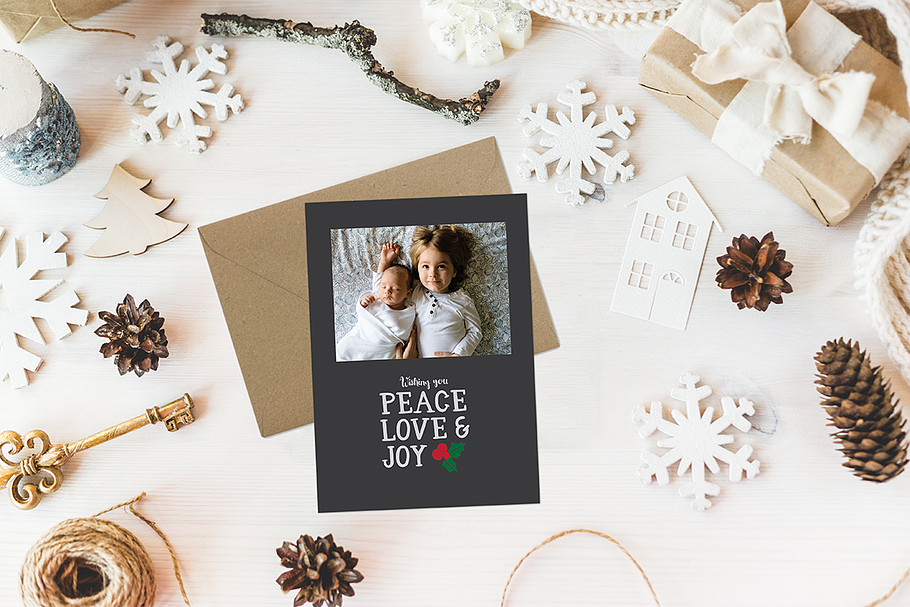 Peace, Love & Joy Holiday Card