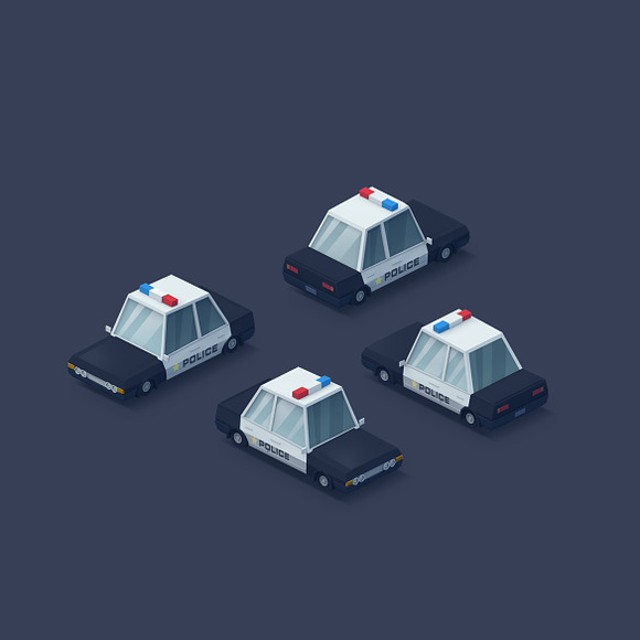 Low Poly 2D Cars in Objects - product preview 5