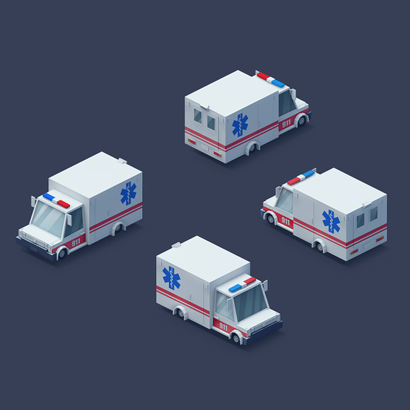 Low Poly 2D Cars in Objects - product preview 6