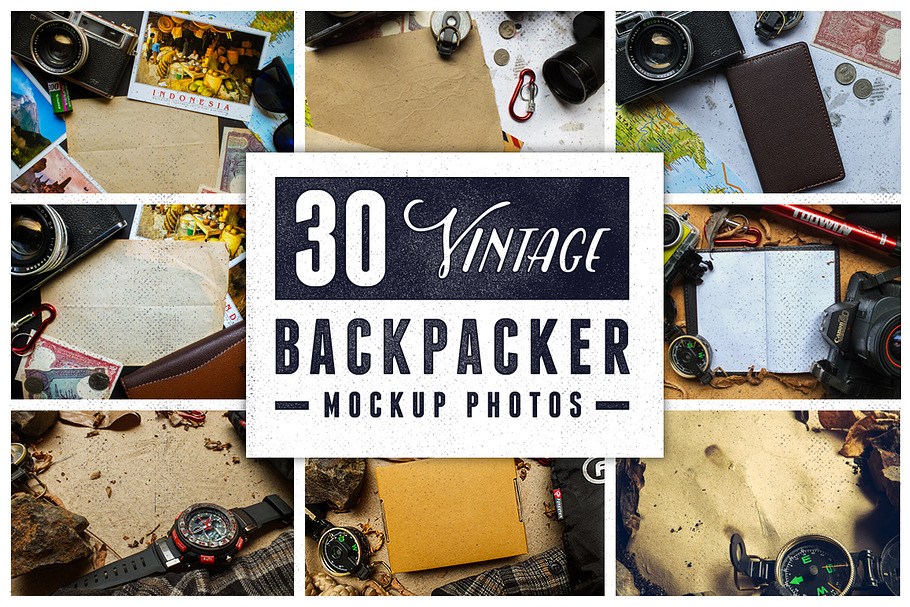 30 Vintage Backpacker Photos in Product Mockups - product preview 8