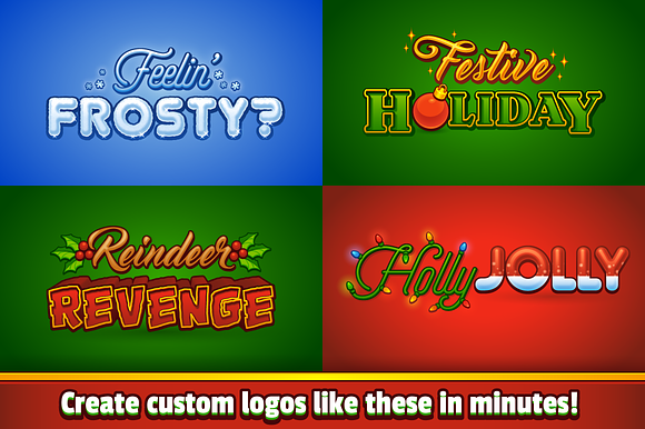 Christmas Graphic Styles & Logo Kit in Photoshop Layer Styles - product preview 1