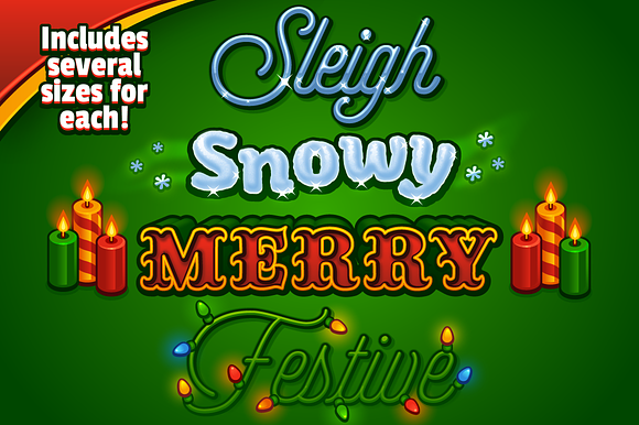 Christmas Graphic Styles & Logo Kit in Photoshop Layer Styles - product preview 5