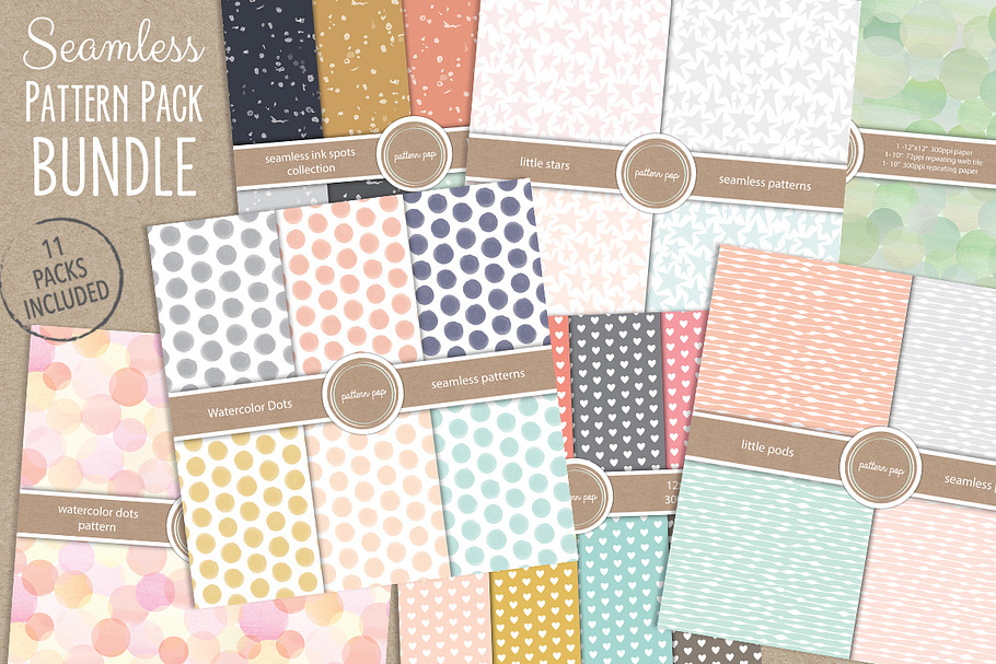 Seamless Pattern Bundle in Patterns - product preview 8
