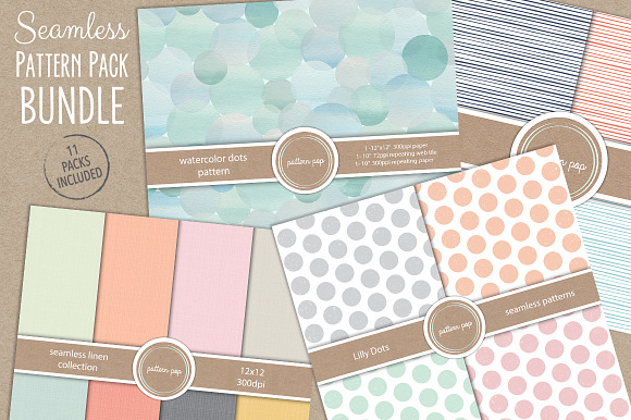 Seamless Pattern Bundle in Patterns - product preview 1