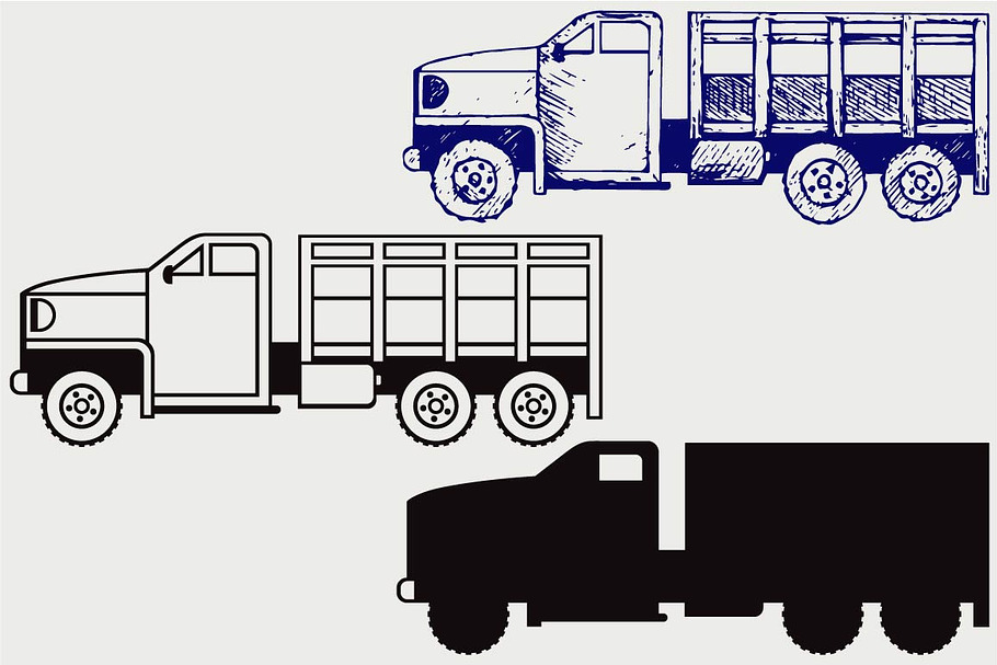 Military truck SVG in Icons - product preview 8