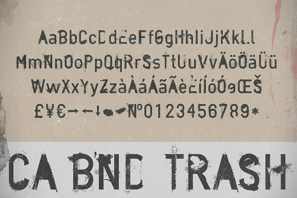 CA BND Trash in Display Fonts - product preview 1