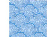Sky with clouds, seamless pattern