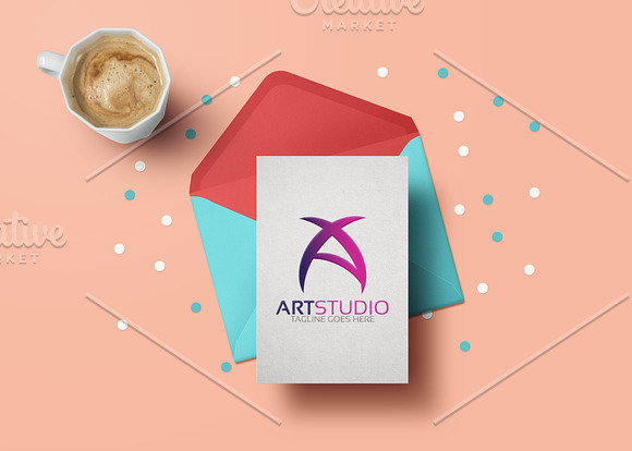 Art Studio - Letter A Logo in Logo Templates - product preview 2