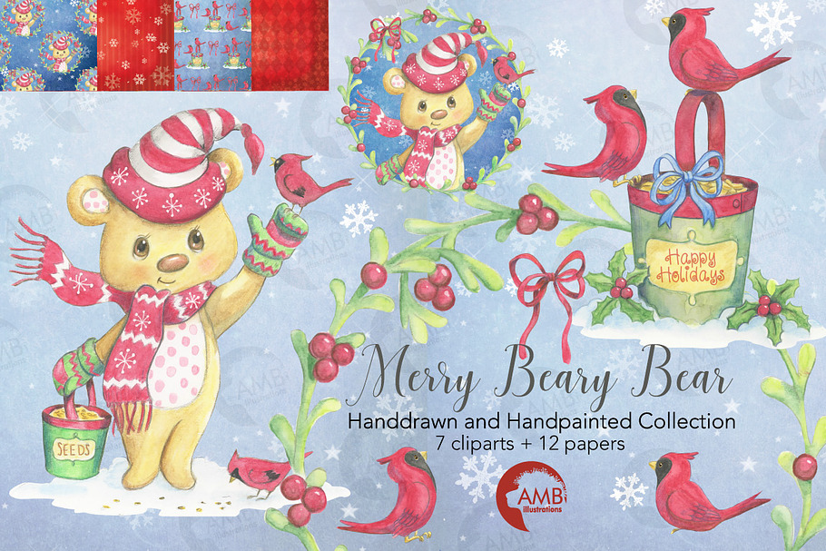 Merry Beary Bear Collection, 1489 in Illustrations - product preview 8