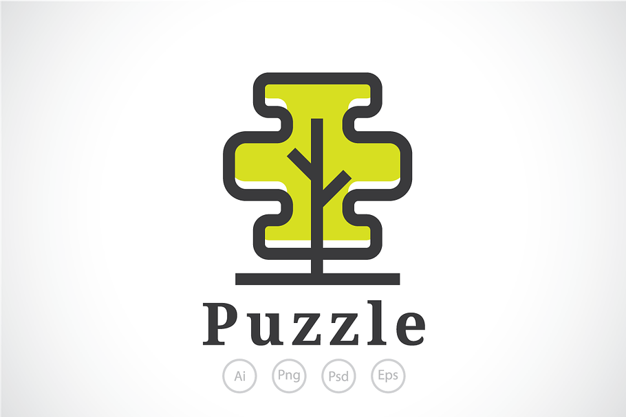 Puzzle Tree Logo Template in Logo Templates - product preview 8