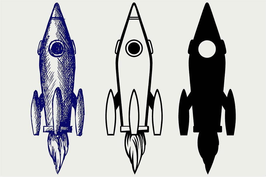 Space ship SVG in Graphics - product preview 8