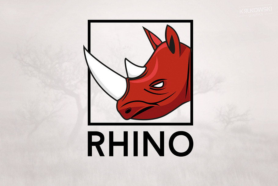 Rhino Animal Logo in Logo Templates - product preview 8