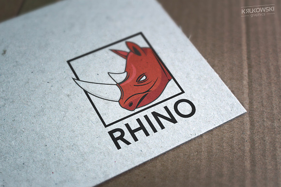 Rhino Animal Logo in Logo Templates - product preview 2