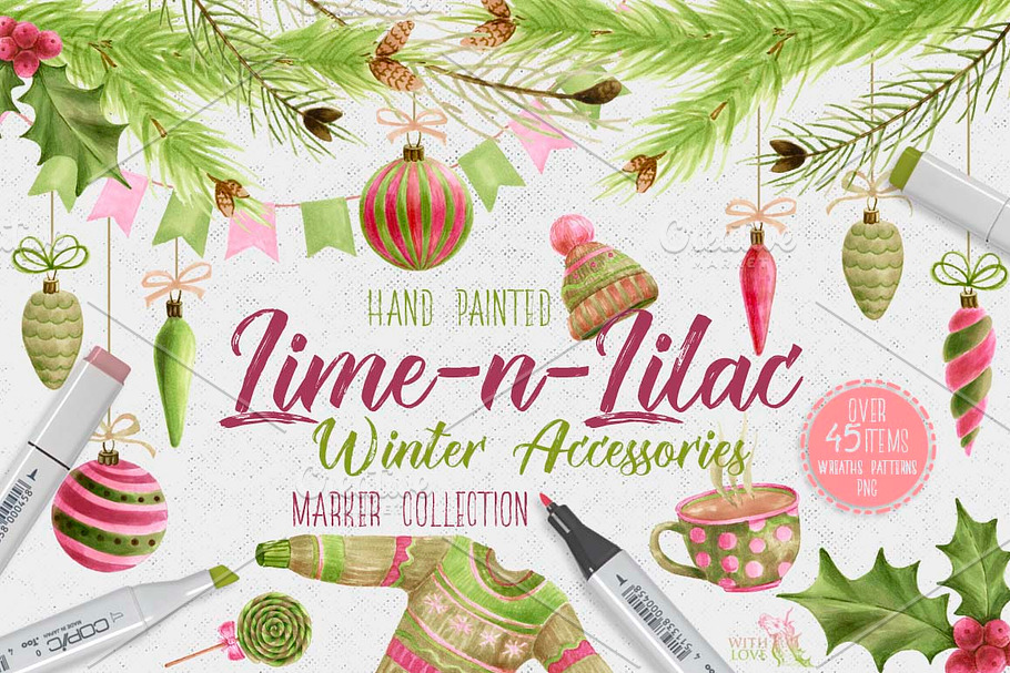 Lime-n-Lilac Winter Accessories