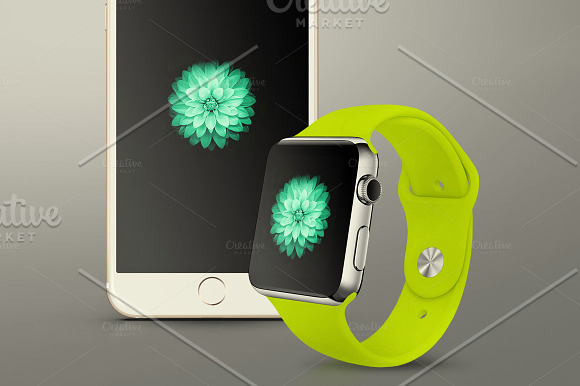 iPhone 6 & iWatch Mockups Pack in Mobile & Web Mockups - product preview 1