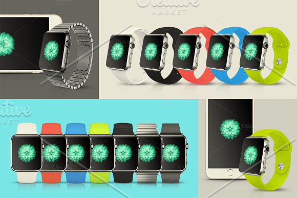 iPhone 6 & iWatch Mockups Pack in Mobile & Web Mockups - product preview 4