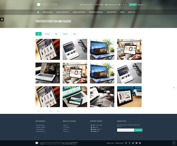 Hosting - Multipurpose Drupal Theme in Drupal Themes - product preview 2