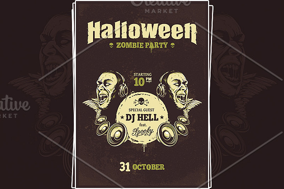Halloween Party Poster in Illustrations - product preview 1