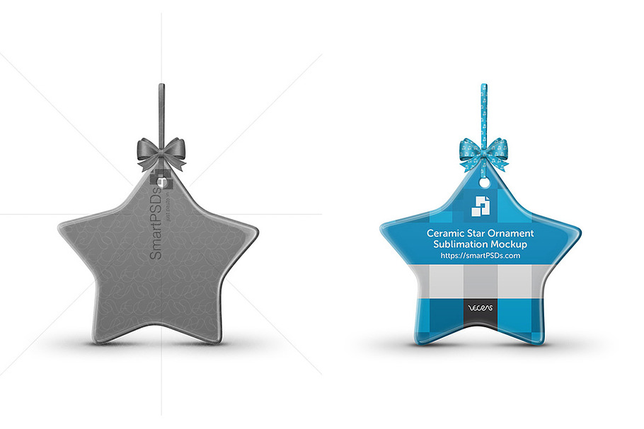 Star Shaped Ceramic Ornament in Mockup Templates - product preview 8