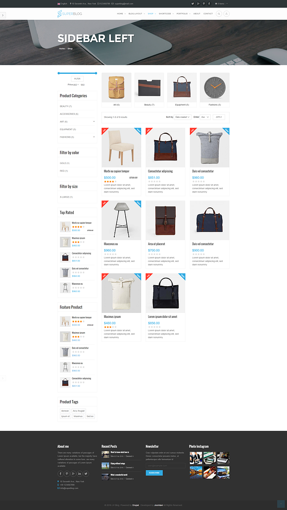 Super Blog-Responsive Drupal Theme in Drupal Themes - product preview 2