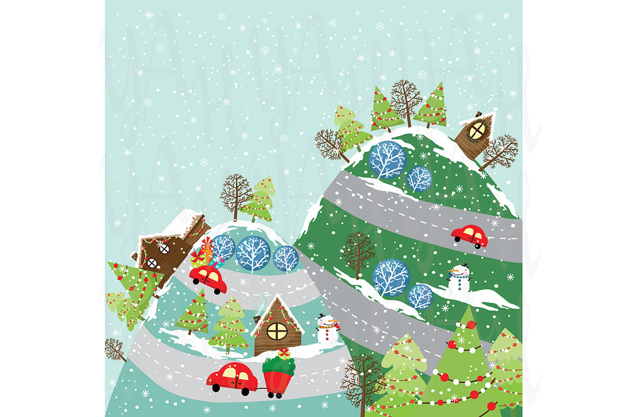 Retro Christmas Season in Illustrations - product preview 8