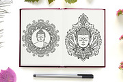 Buddha Tattoo+Seamless Patterns