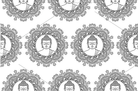 Buddha Tattoo+Seamless Patterns in Objects - product preview 2
