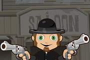 Cartoon character -  man with guns