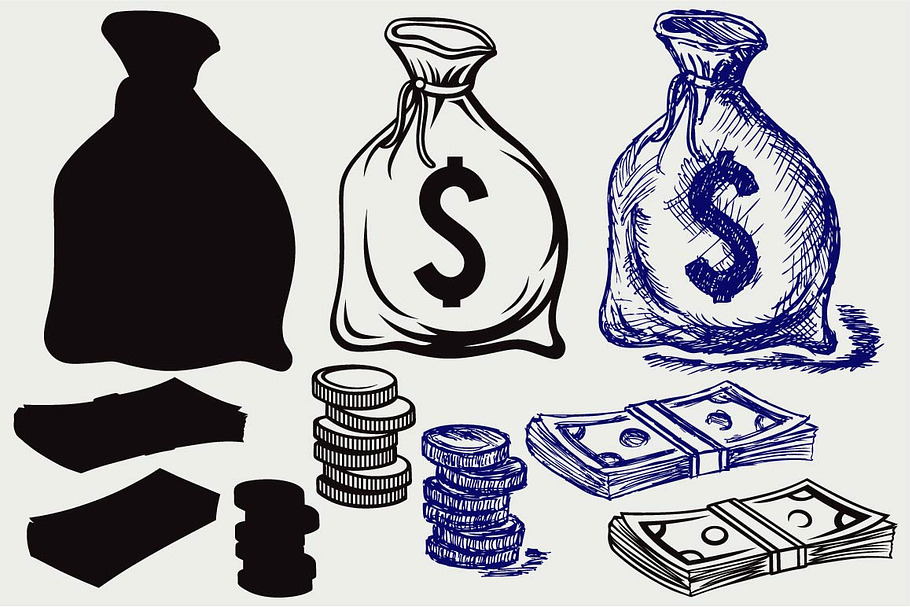 Moneybag SVG in Money Icons - product preview 8