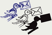Postal pigeon SVG