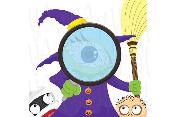 Halloween Witch Clip Art in Illustrations - product preview 1