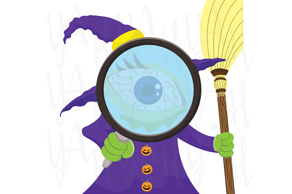 Halloween Witch Clip Art in Illustrations - product preview 2