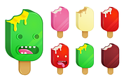 Freaky Ice-Cream Vector icons