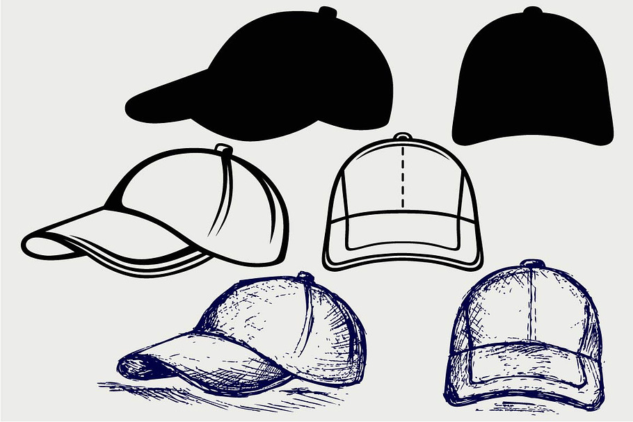 Baseball Cap SVG in Graphics - product preview 8