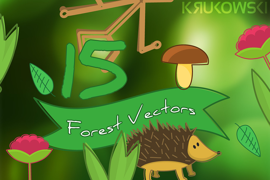 Forest Vector Illustrations in Illustrations - product preview 8