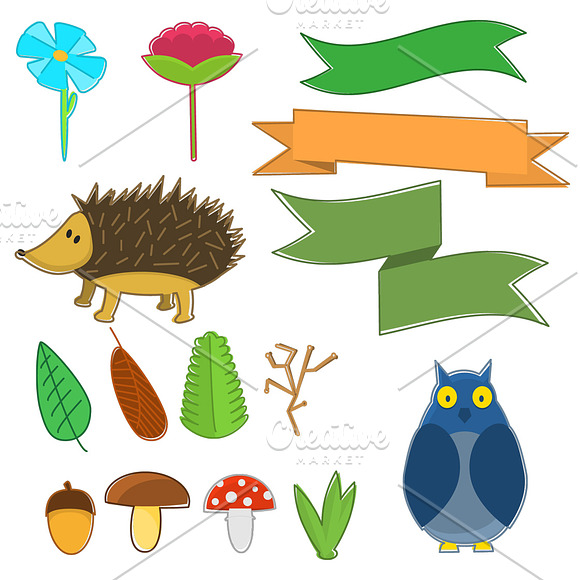 Forest Vector Illustrations in Illustrations - product preview 1
