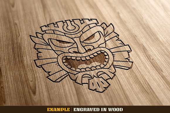 Tiki Head Illustrations Set in Illustrations - product preview 13