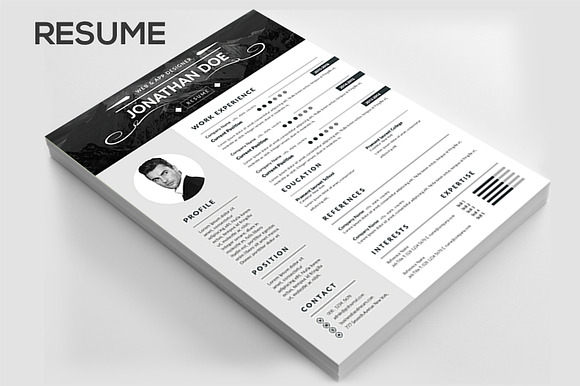 Resume Cover Letter & Business card in Letter Templates - product preview 1