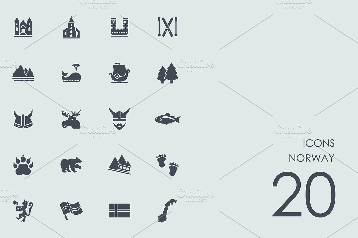 Norway icons in Graphics - product preview 8