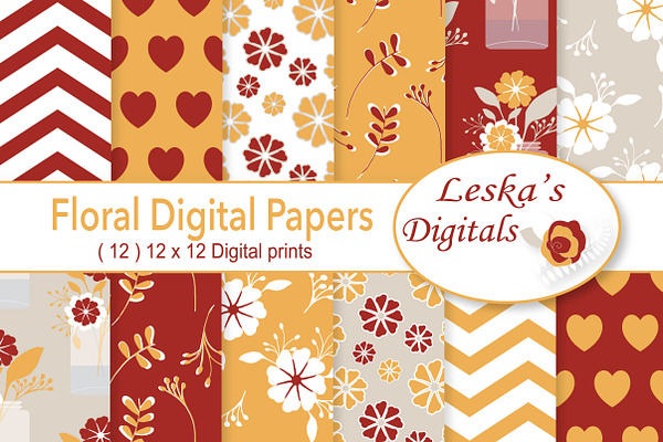 Digital Paper Pack - Florals