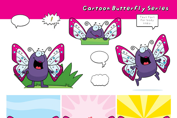 Cartoon Butterfly Series