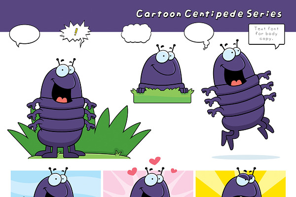 Cartoon Centipede Series
