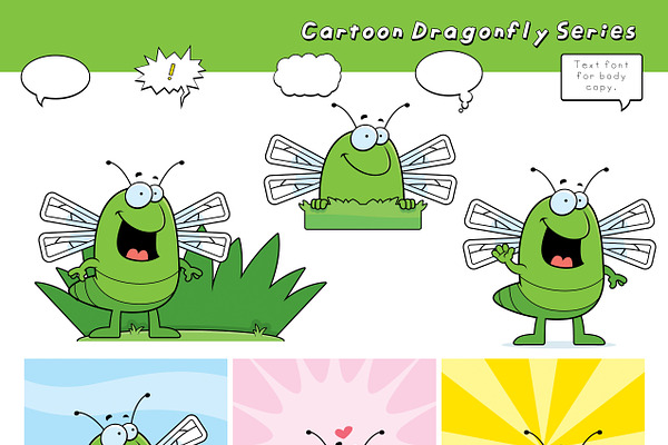 Cartoon Dragonfly Series
