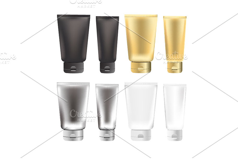 Vector realistic cosmetic tubes in Product Mockups - product preview 8