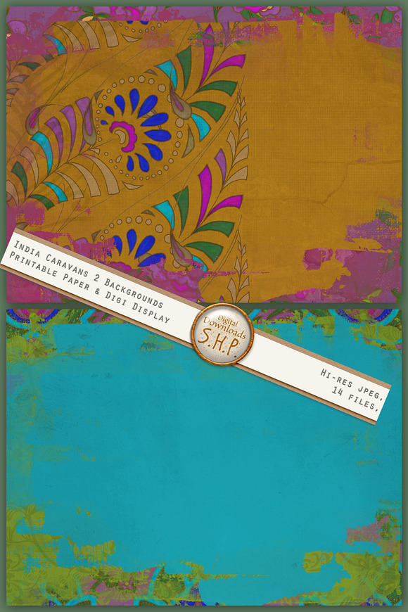 Indian Caravans 2:  Boho Backgrounds in Textures - product preview 1