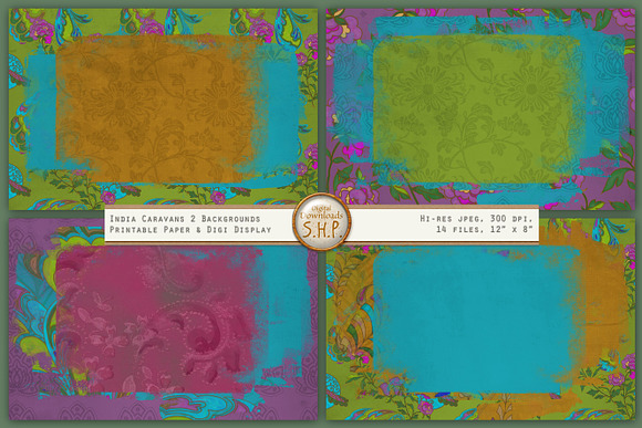 Indian Caravans 2:  Boho Backgrounds in Textures - product preview 4