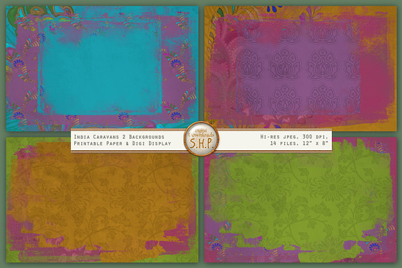 Indian Caravans 2:  Boho Backgrounds in Textures - product preview 5